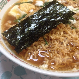 チキンラーメンで☆菊菜の玉子ラーメン(*^^*)